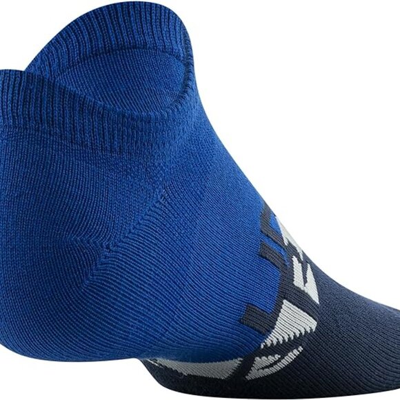 Under Armour Socks Mens Size Large 8.5-13 No Show Essential Lite Blue Gray NEW - Picture 4 of 4